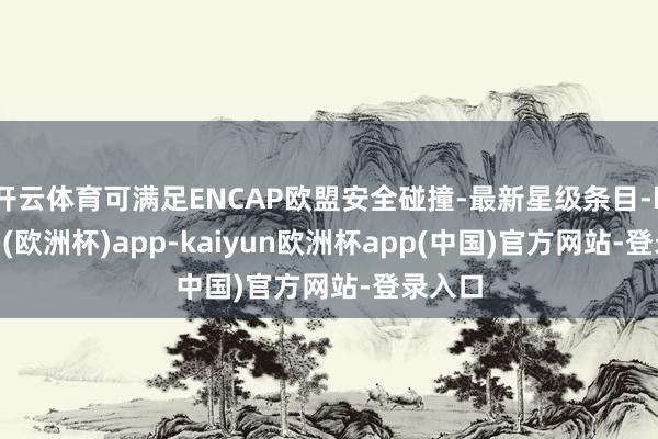 开云体育可满足ENCAP欧盟安全碰撞-最新星级条目-kaiyun(欧洲杯)app-kaiyun欧洲杯app(中国)官方网站-登录入口
