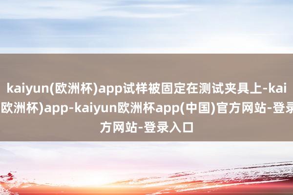 kaiyun(欧洲杯)app试样被固定在测试夹具上-kaiyun(欧洲杯)app-kaiyun欧洲杯app(中国)官方网站-登录入口