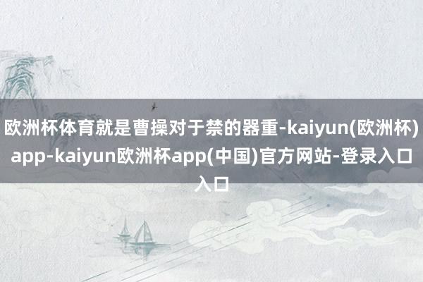 欧洲杯体育就是曹操对于禁的器重-kaiyun(欧洲杯)app-kaiyun欧洲杯app(中国)官方网站-登录入口