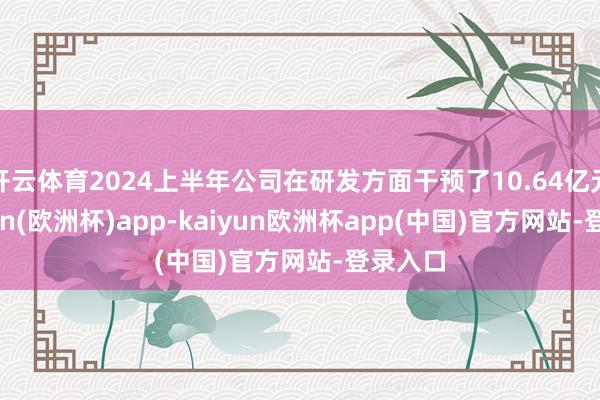 开云体育2024上半年公司在研发方面干预了10.64亿元-kaiyun(欧洲杯)app-kaiyun欧洲杯app(中国)官方网站-登录入口