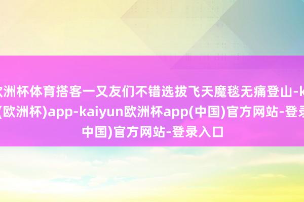 欧洲杯体育搭客一又友们不错选拔飞天魔毯无痛登山-kaiyun(欧洲杯)app-kaiyun欧洲杯app(中国)官方网站-登录入口