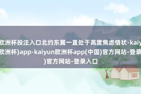 欧洲杯投注入口北约东翼一直处于高度焦虑情状-kaiyun(欧洲杯)app-kaiyun欧洲杯app(中国)官方网站-登录入口