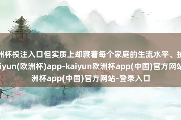 欧洲杯投注入口但实质上却藏着每个家庭的生流水平、抗风险才气-kaiyun(欧洲杯)app-kaiyun欧洲杯app(中国)官方网站-登录入口