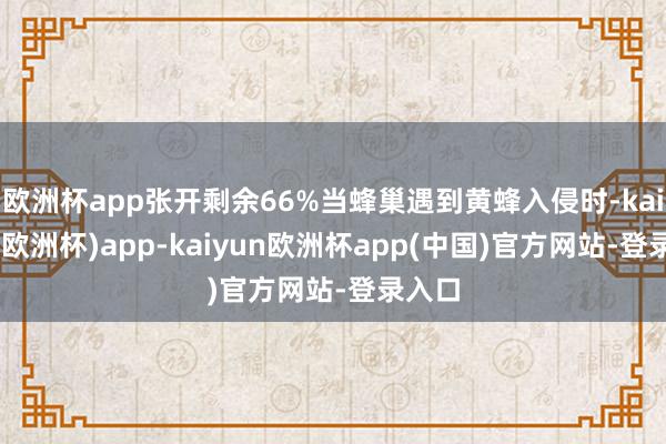欧洲杯app张开剩余66%当蜂巢遇到黄蜂入侵时-kaiyun(欧洲杯)app-kaiyun欧洲杯app(中国)官方网站-登录入口
