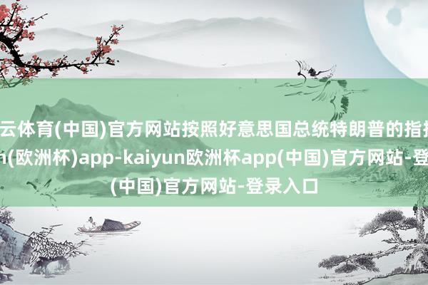 开云体育(中国)官方网站按照好意思国总统特朗普的指挥-kaiyun(欧洲杯)app-kaiyun欧洲杯app(中国)官方网站-登录入口