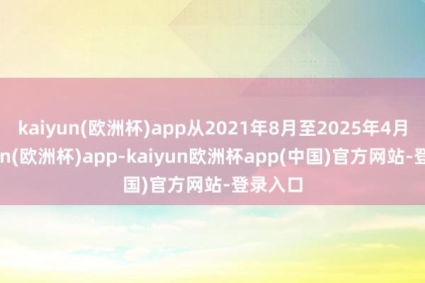 kaiyun(欧洲杯)app从2021年8月至2025年4月-kaiyun(欧洲杯)app-kaiyun欧洲杯app(中国)官方网站-登录入口
