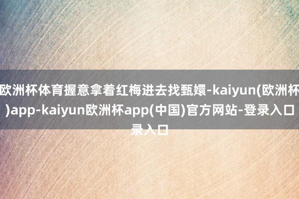 欧洲杯体育握意拿着红梅进去找甄嬛-kaiyun(欧洲杯)app-kaiyun欧洲杯app(中国)官方网站-登录入口