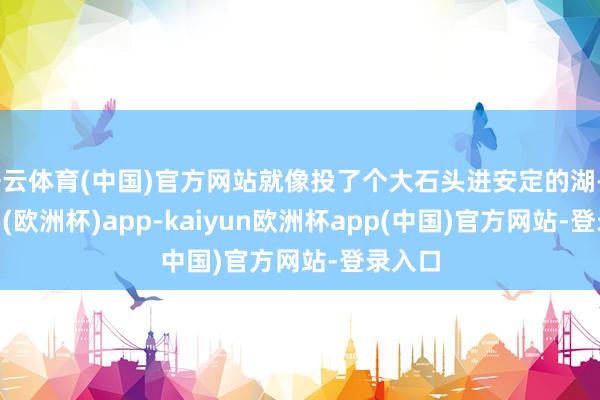 开云体育(中国)官方网站就像投了个大石头进安定的湖-kaiyun(欧洲杯)app-kaiyun欧洲杯app(中国)官方网站-登录入口