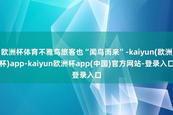 欧洲杯体育不雅鸟旅客也“闻鸟而来”-kaiyun(欧洲杯)app-kaiyun欧洲杯app(中国)官方网站-登录入口