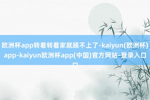 欧洲杯app转着转着家就顾不上了-kaiyun(欧洲杯)app-kaiyun欧洲杯app(中国)官方网站-登录入口