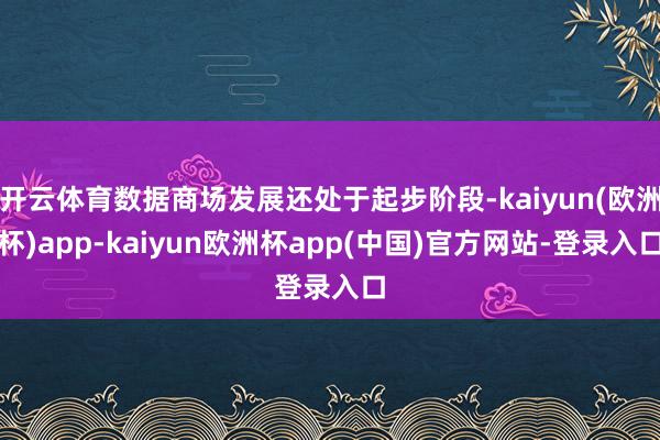 开云体育数据商场发展还处于起步阶段-kaiyun(欧洲杯)app-kaiyun欧洲杯app(中国)官方网站-登录入口
