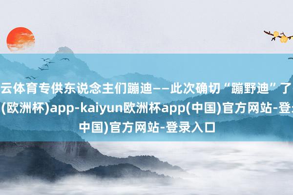 开云体育专供东说念主们蹦迪——此次确切“蹦野迪”了-kaiyun(欧洲杯)app-kaiyun欧洲杯app(中国)官方网站-登录入口