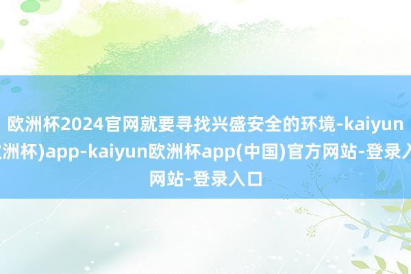欧洲杯2024官网就要寻找兴盛安全的环境-kaiyun(欧洲杯)app-kaiyun欧洲杯app(中国)官方网站-登录入口