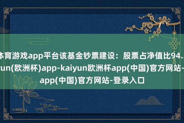 体育游戏app平台该基金钞票建设：股票占净值比94.27%-kaiyun(欧洲杯)app-kaiyun欧洲杯app(中国)官方网站-登录入口