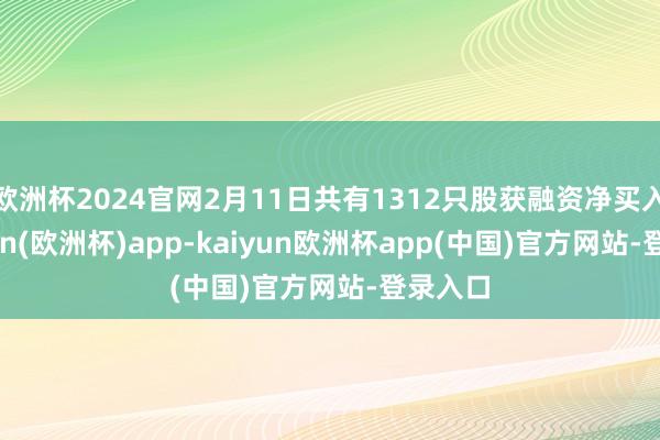 欧洲杯2024官网2月11日共有1312只股获融资净买入-kaiyun(欧洲杯)app-kaiyun欧洲杯app(中国)官方网站-登录入口