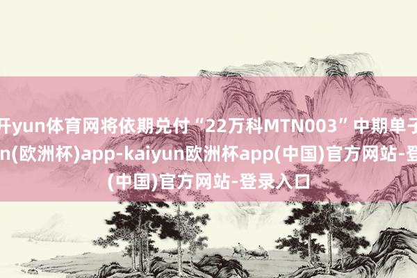 开yun体育网将依期兑付“22万科MTN003”中期单子-kaiyun(欧洲杯)app-kaiyun欧洲杯app(中国)官方网站-登录入口