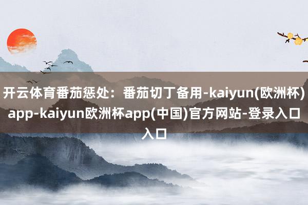 开云体育番茄惩处：番茄切丁备用-kaiyun(欧洲杯)app-kaiyun欧洲杯app(中国)官方网站-登录入口